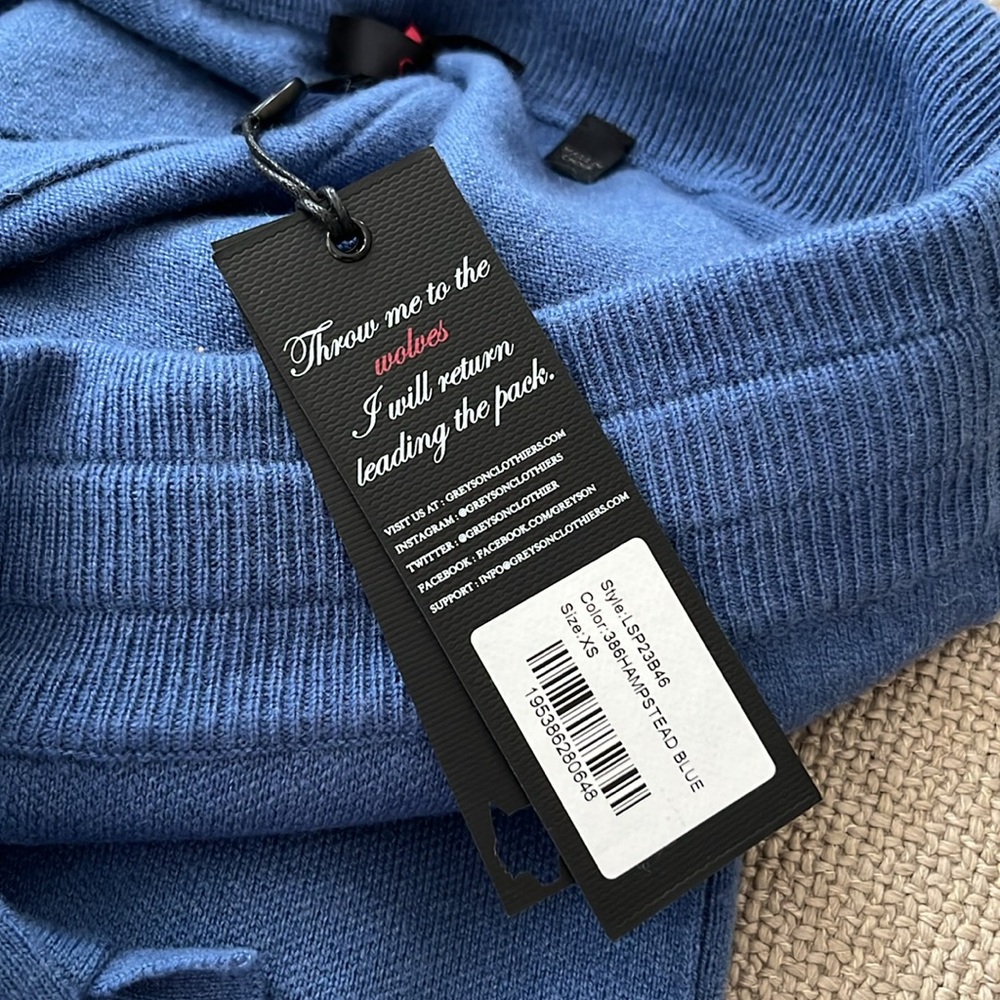 Greyson Koko Cashmere Joggers Women's‎ XS Hampstead Blue Wool - Picture 2 of 5